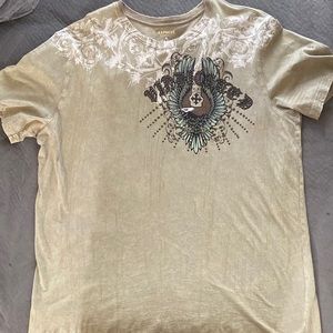 Express Vindicated tan T-shirt